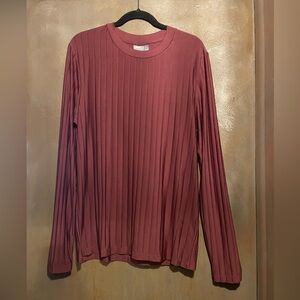 ASOS Burgundy Ribbed Top